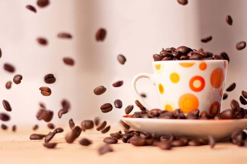 Coffee Beans in Cup — Brown, Dynamic
