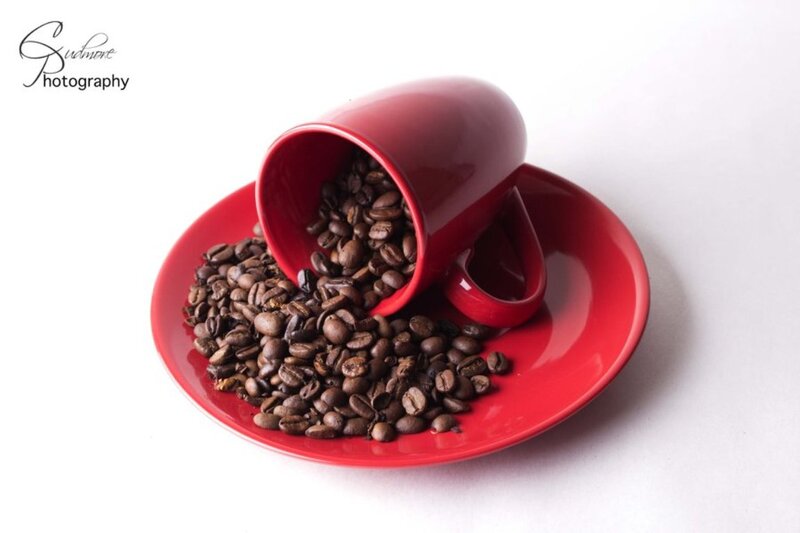 Coffee Beans in Cup — Red