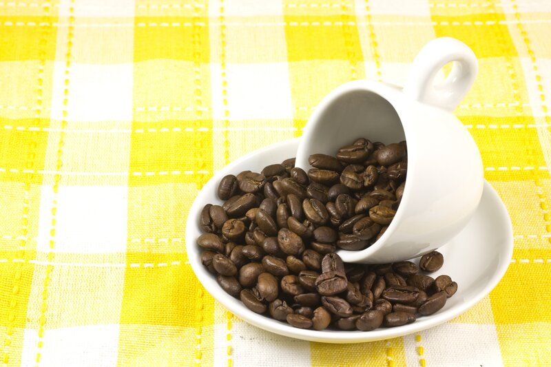 Coffee Beans in Cup — Yellow