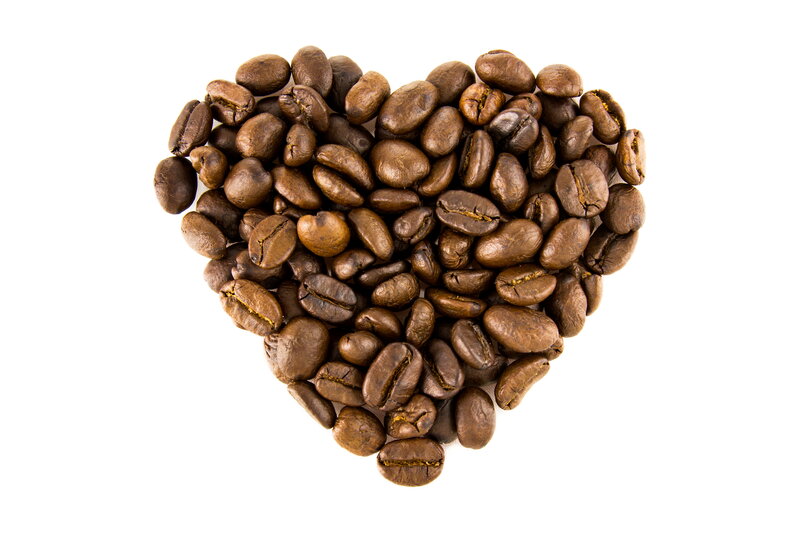 Coffee Beans in Heart Shape — Brown, Neutral