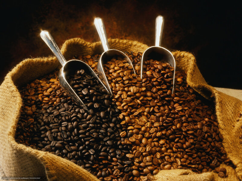Coffee Beans in Sack — Brown, Dramatic, Photograph, Scoops