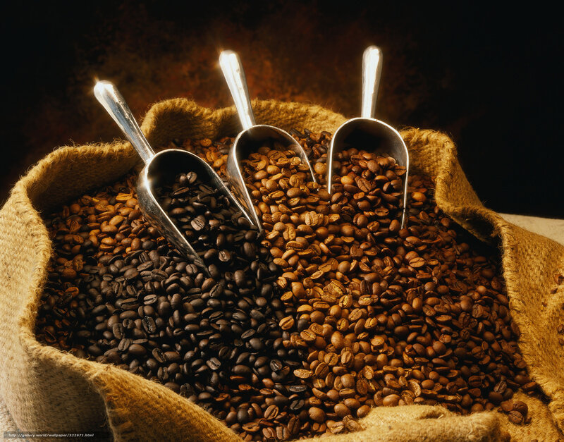 Coffee Beans in Sack — Brown, Dramatic, Photograph