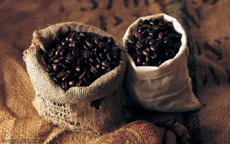 Coffee Beans in Sacks — Brown