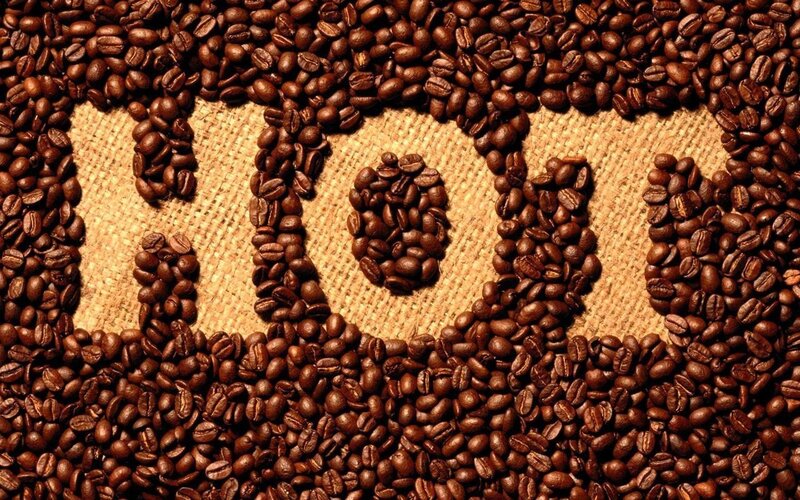 Coffee Beans on Burlap — Brown, Neutral