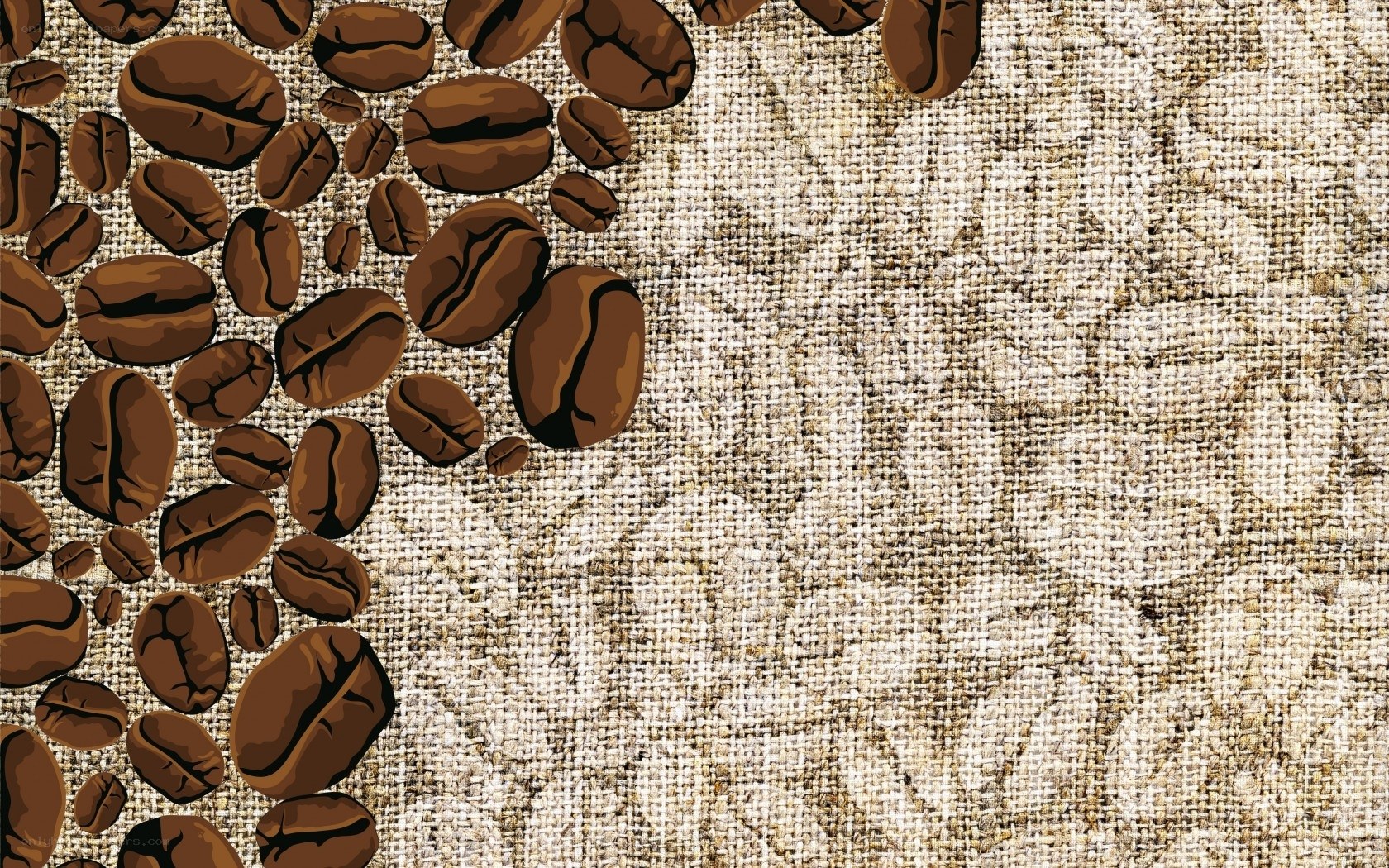coffee beans on burlap