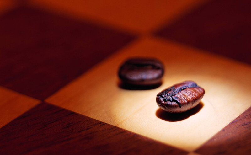 Coffee Beans on Wood