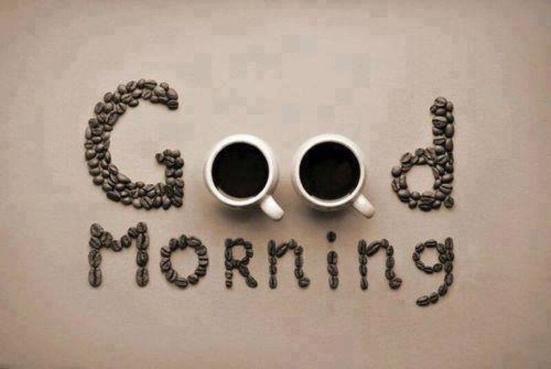 Coffee Beans Spelling Good Morning