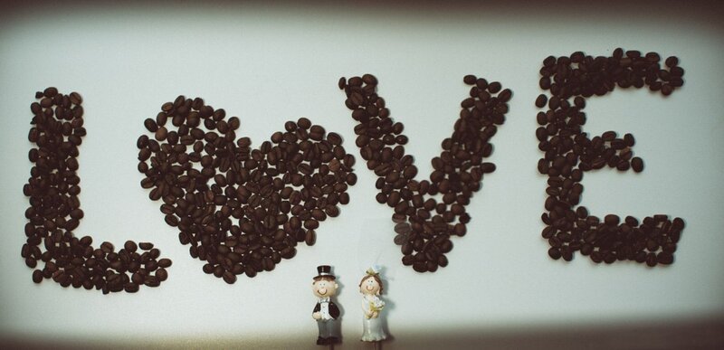 Coffee Beans Spelling Love