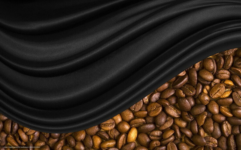 coffee beans with black fabric
