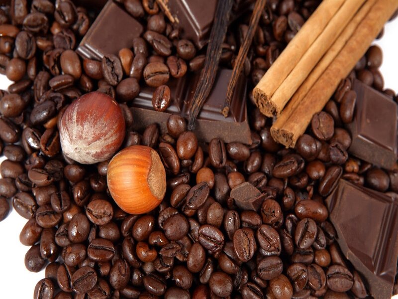 Coffee Beans with Chocolate — Brown