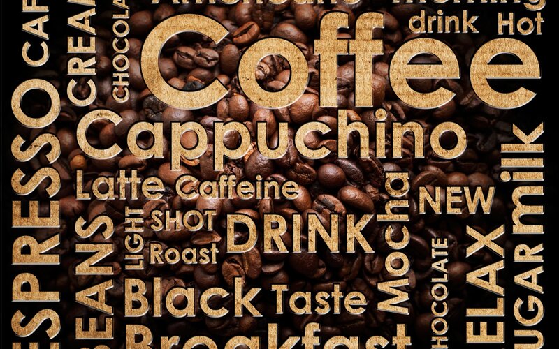 Coffee Beans with Text