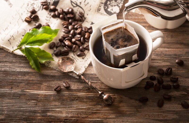 Coffee Being Brewed — Brown