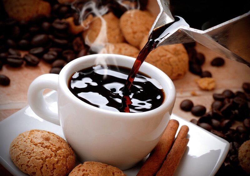 Coffee Being Poured — Brown, Warm, Photograph