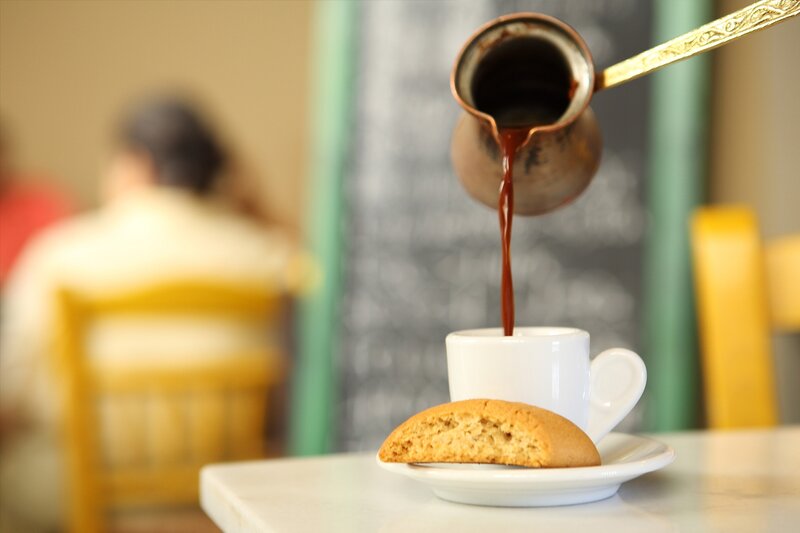 Coffee Being Poured — White, Calm