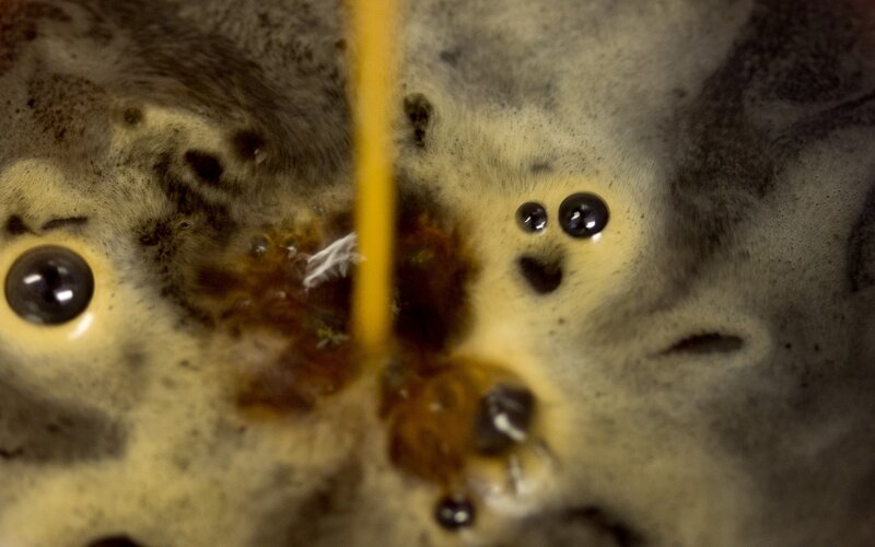 coffee brewing close-up