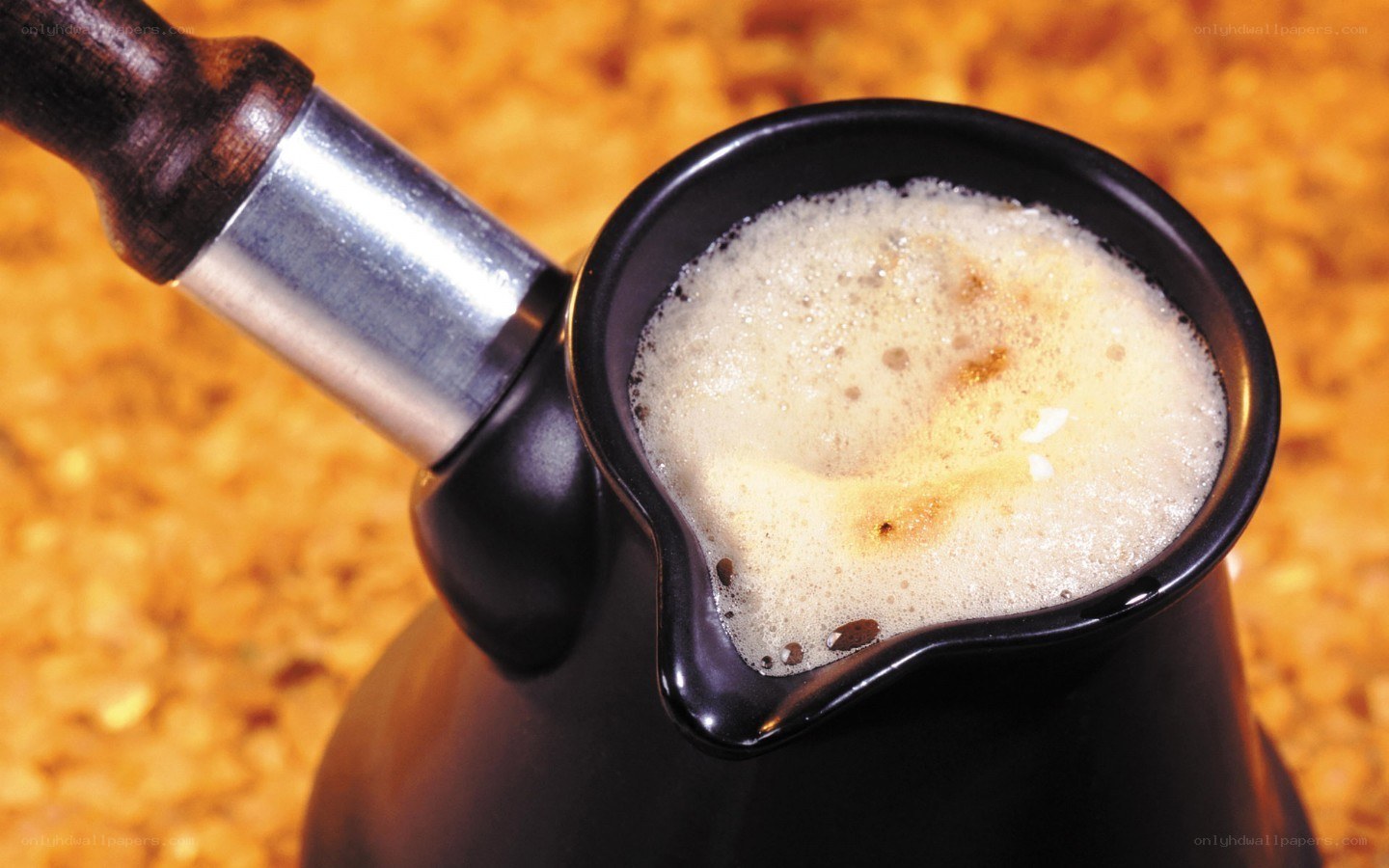 coffee brewing in a cezve