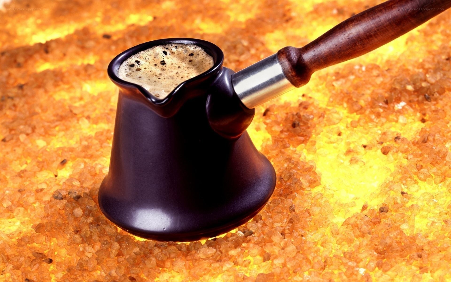 coffee brewing in a cezve