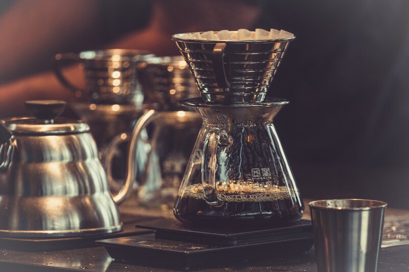 Coffee Brewing Setup — Black