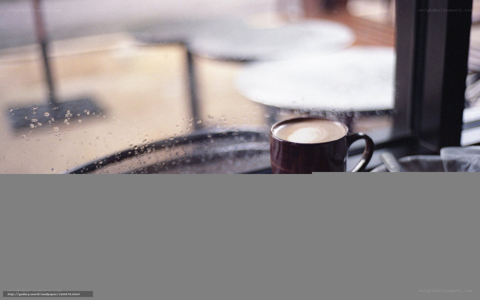 coffee by a rainy window
