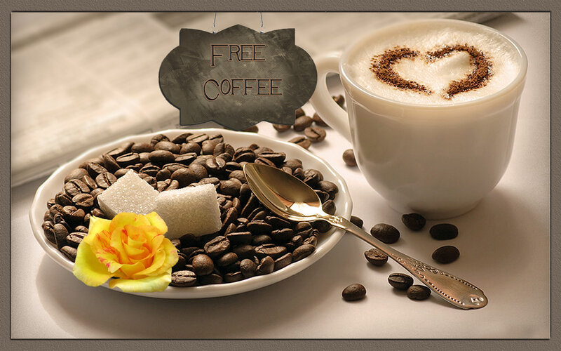 Coffee Cup and Beans — Brown, Calm, Morning, Photograph, Coffee Beans