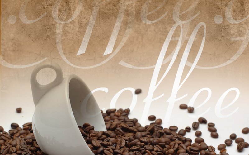Coffee Cup and Beans — Brown, Calm, Photograph, Coffee Beans