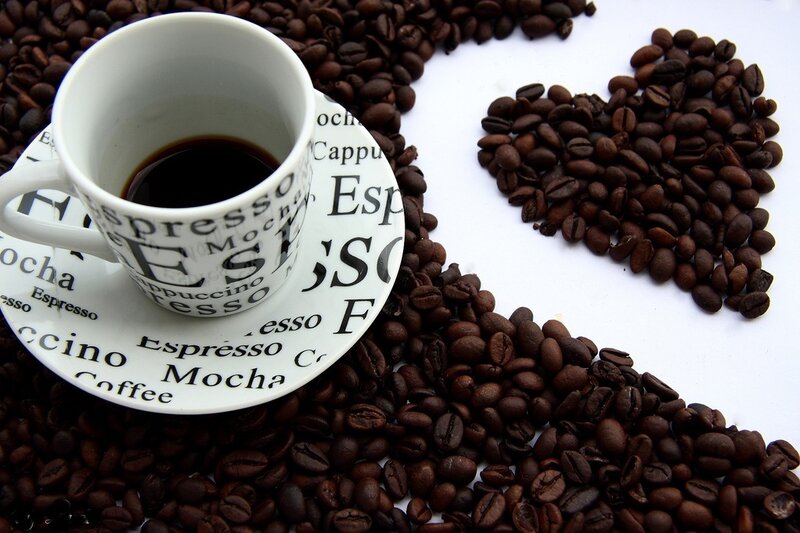 Coffee Cup and Beans — Brown, Calm
