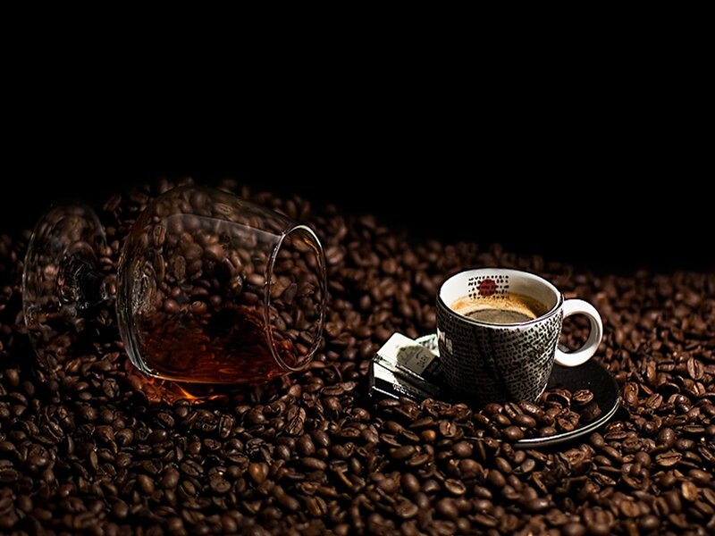 Coffee Cup and Brandy Glass