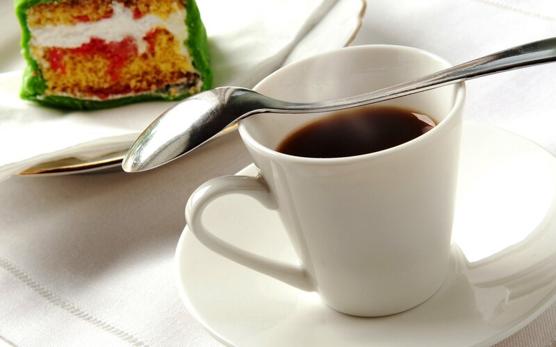Coffee Cup and Cake Slice