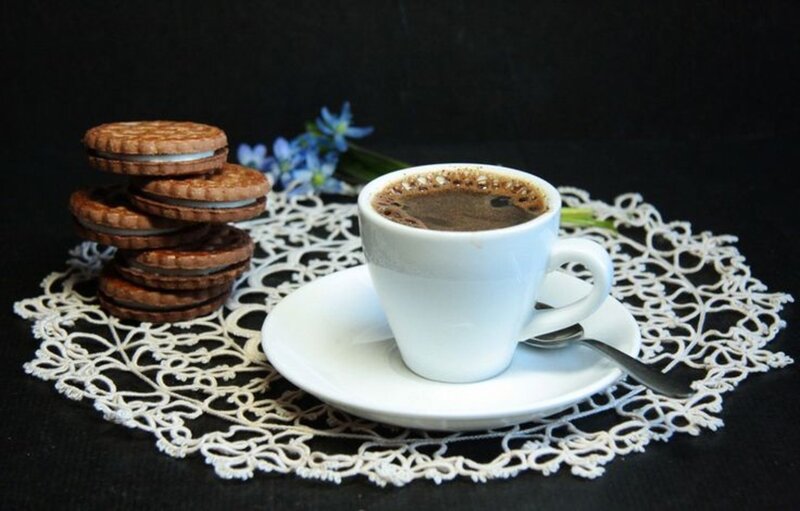 Coffee Cup and Cookies