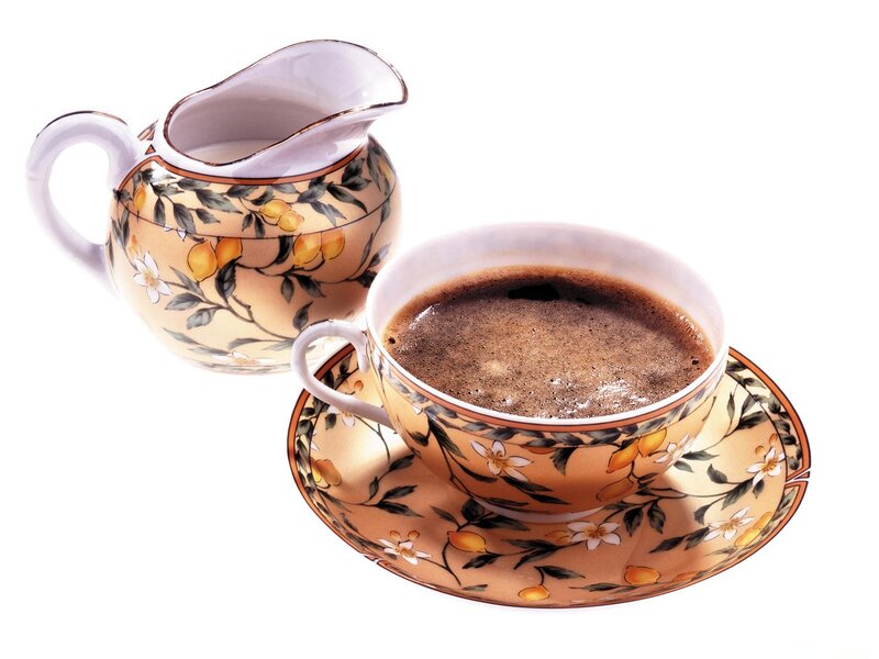 Coffee Cup and Creamer