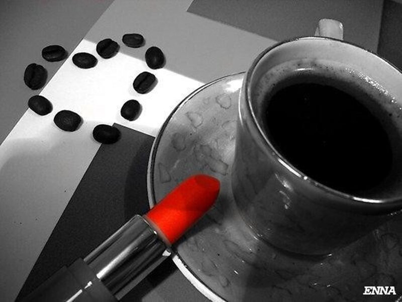 Coffee Cup and Lipstick