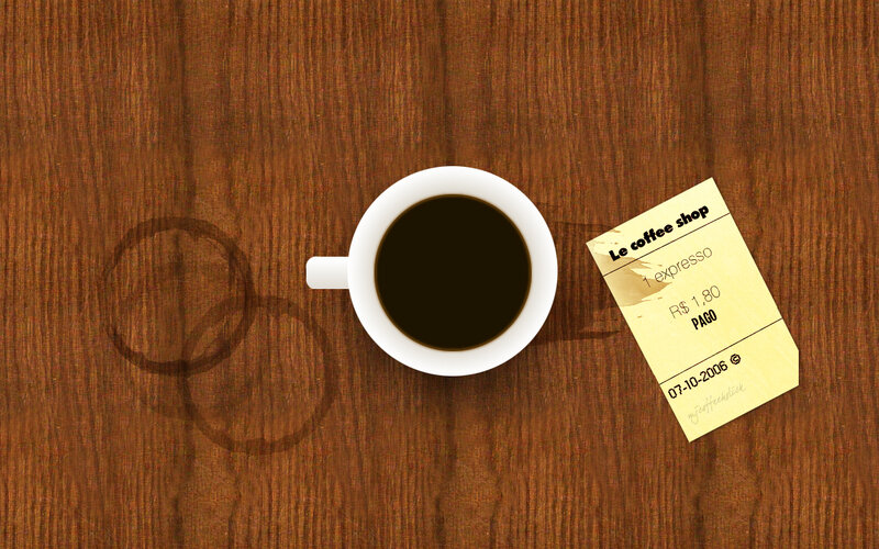 coffee cup and receipt