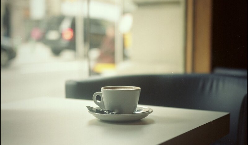 coffee cup by the window