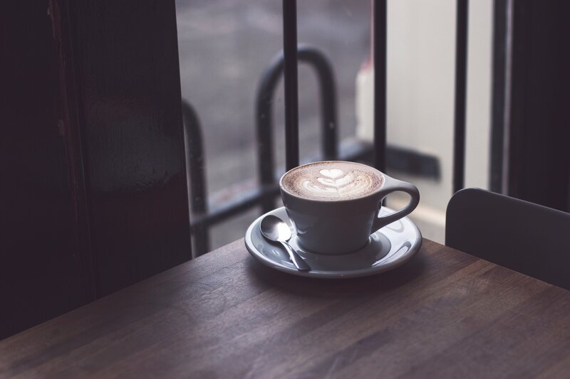 coffee cup by the window
