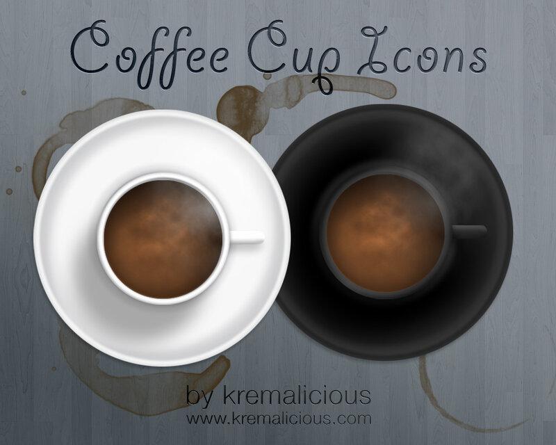 Coffee cup icons set