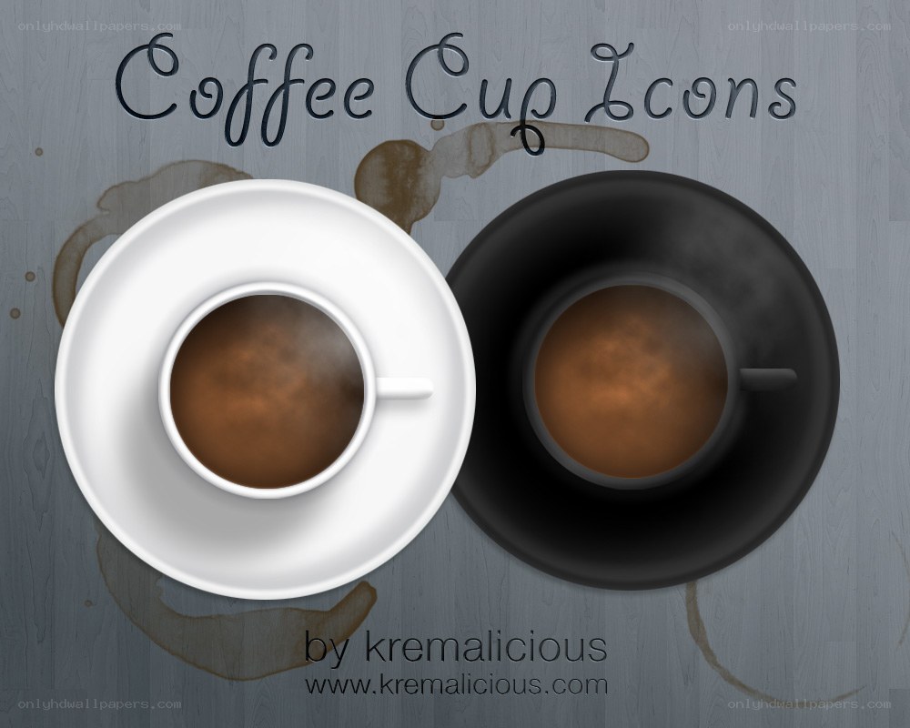 Coffee cup icons set