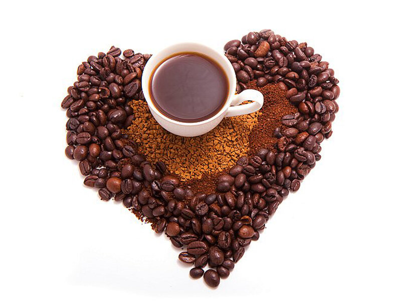 Coffee Cup in Heart Shape — Brown