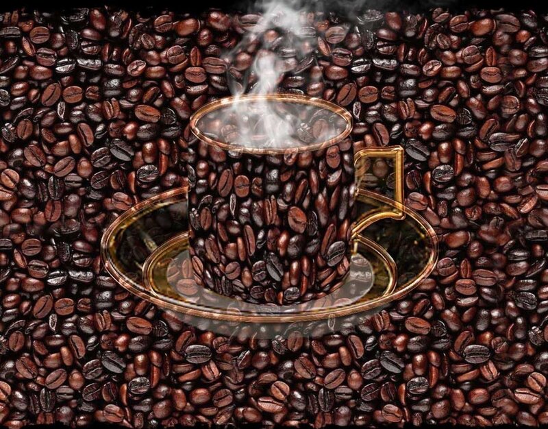Coffee Cup Made of Beans — Brown