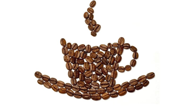 coffee cup made of beans