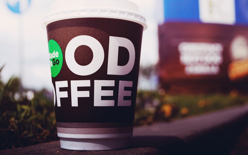 coffee cup on a ledge