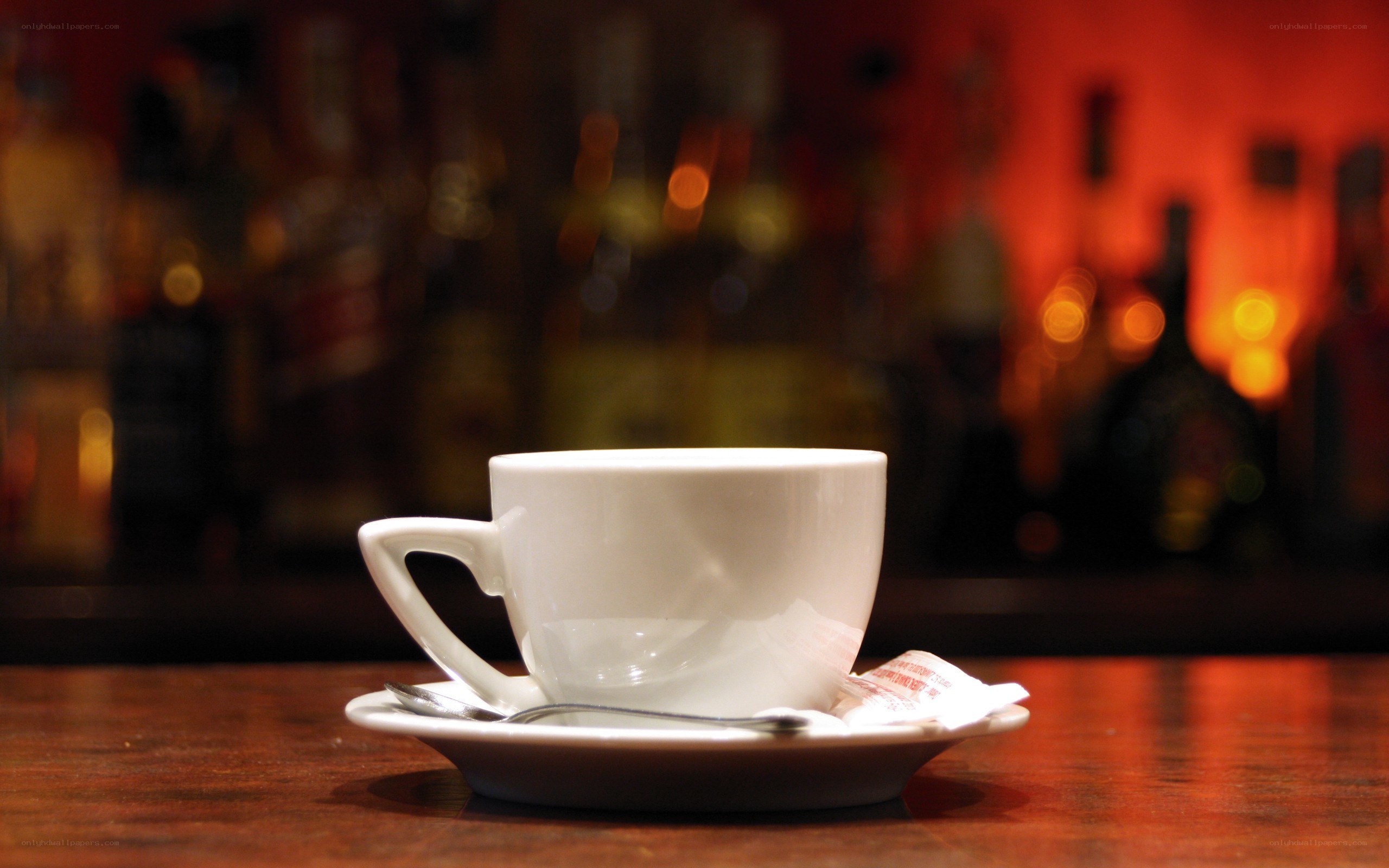 coffee cup on bar counter