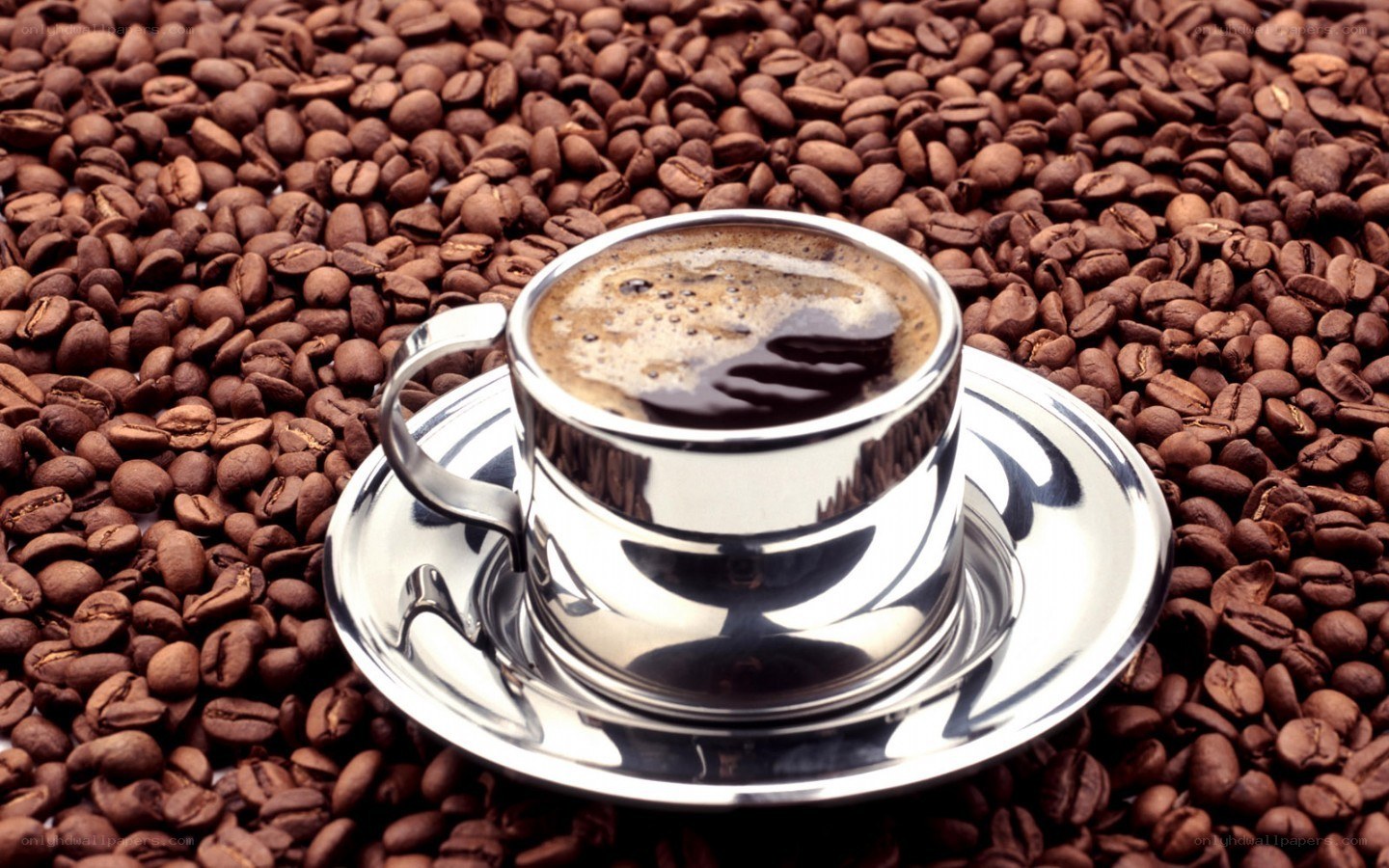 coffee cup on beans