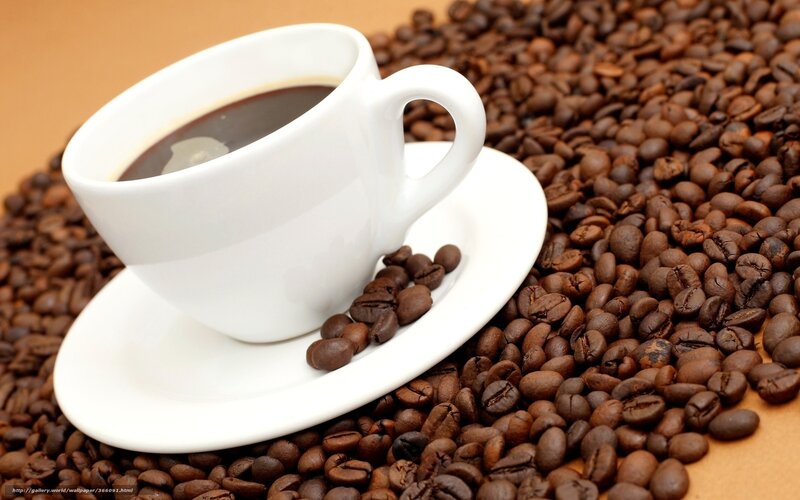 Coffee Cup on Beans — Brown, Calm, Photograph, Coffee Cup
