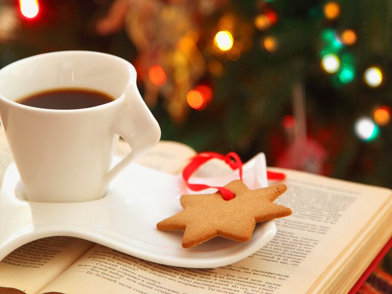 Coffee Cup on Book — White