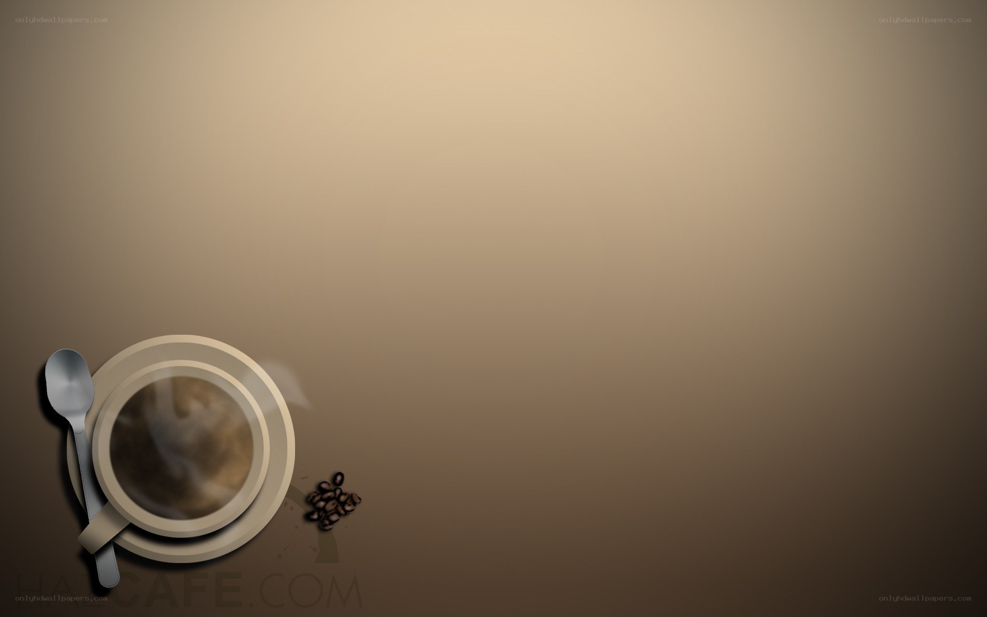 coffee cup on brown background
