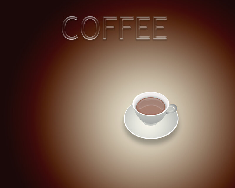 coffee cup on gradient background
