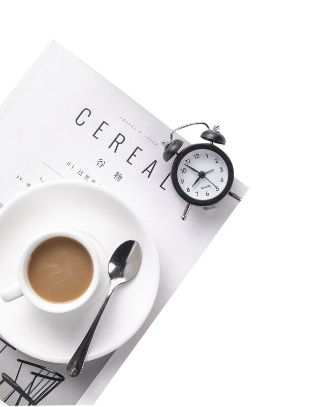 Coffee Cup on Magazine — White, Calm