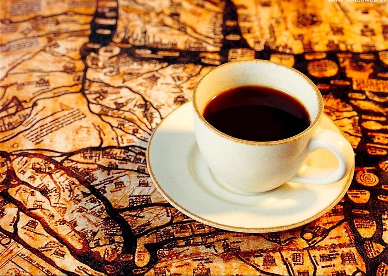 Coffee Cup on Map