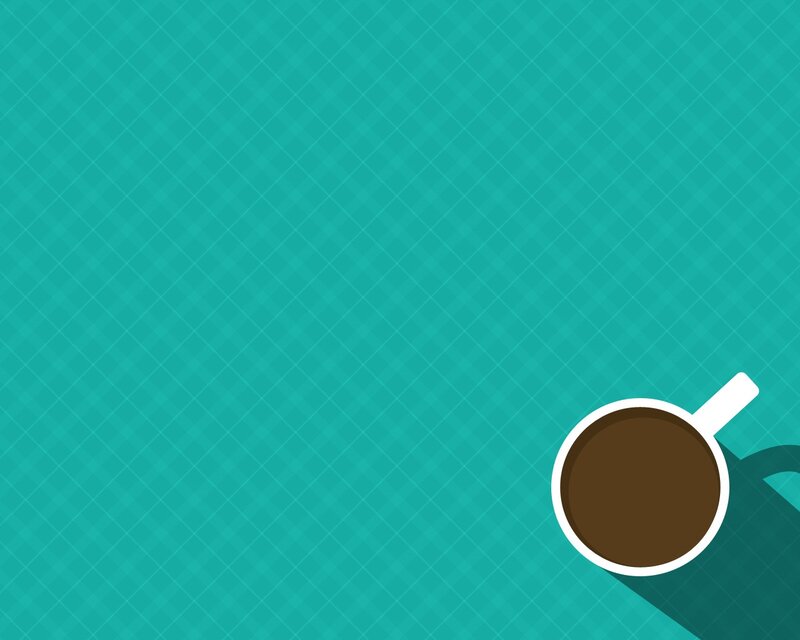 Coffee Cup on Patterned Surface