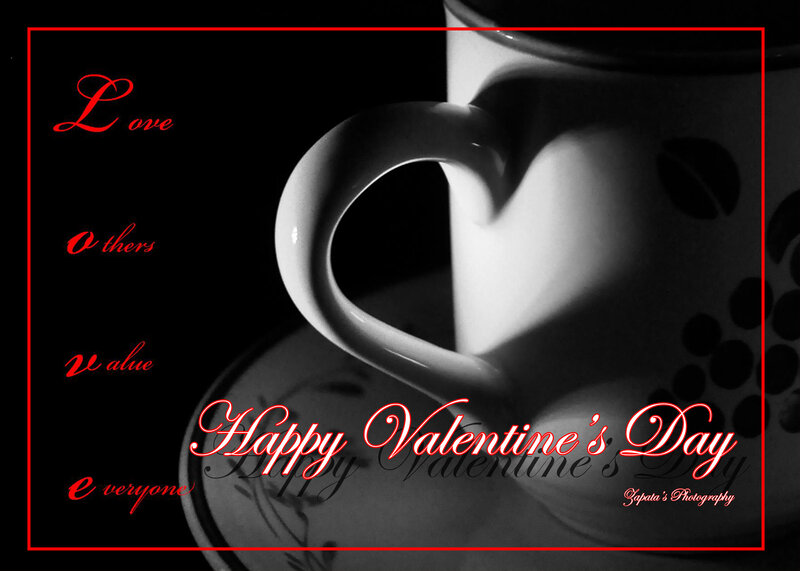 Coffee Cup on Saucer — Black, Romantic